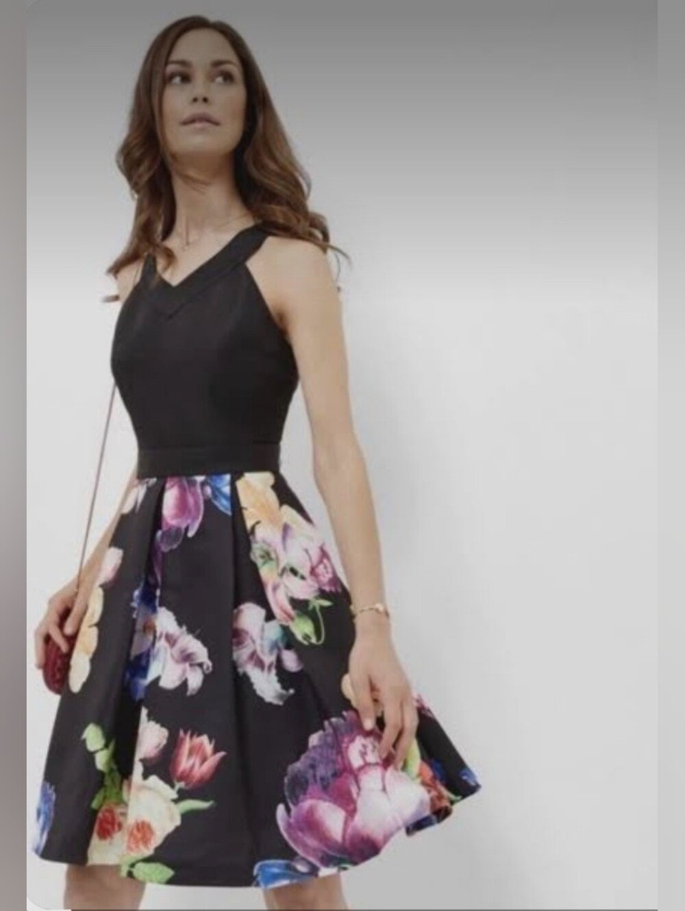 💝TED BAKER-Sz.2 Like New worn once,Gorgeous Illusia Tapestry Floral Fit & Flare